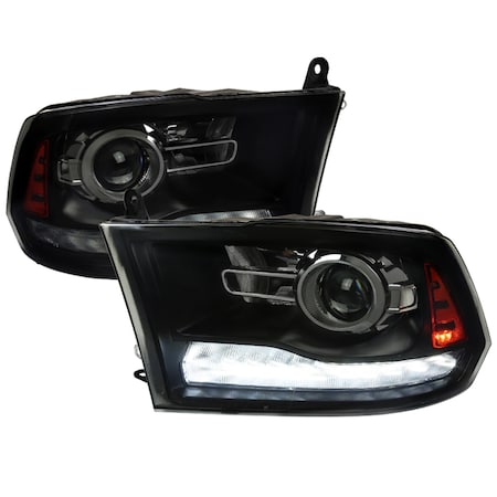 Spec-D Tuning Dodge Ram 1500 2500 3500 Projector Headlights 09-19, PK2 2LHP-RAM09SMG2-SQ-RS